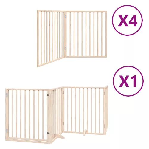 Nyárfa 12 paneles összecsukható kutyakapu ajtóval 960 cm