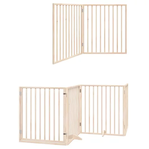 Nyárfa 12 paneles összecsukható kutyakapu ajtóval 960 cm