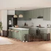 Barna nyárfa 15 paneles összecsukható kutyakapu ajtóval 750 cm