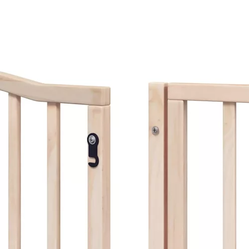 Nyárfa 8 paneles összecsukható kutyakapu ajtóval 640 cm