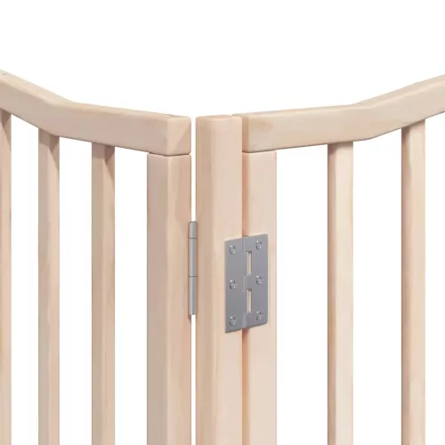 Nyárfa 8 paneles összecsukható kutyakapu ajtóval 640 cm