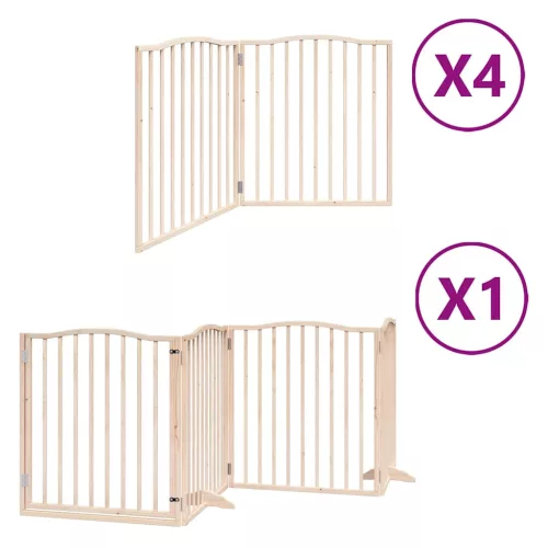 Nyárfa 12 paneles összecsukható kutyakapu ajtóval 960 cm