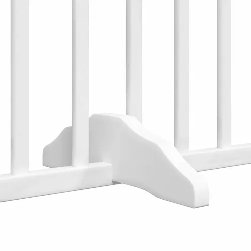 Fehér nyárfa 8 paneles összecsukható kutyakapu ajtóval 640 cm