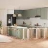 Nyárfa 15 paneles összecsukható kutyakapu ajtóval 750 cm