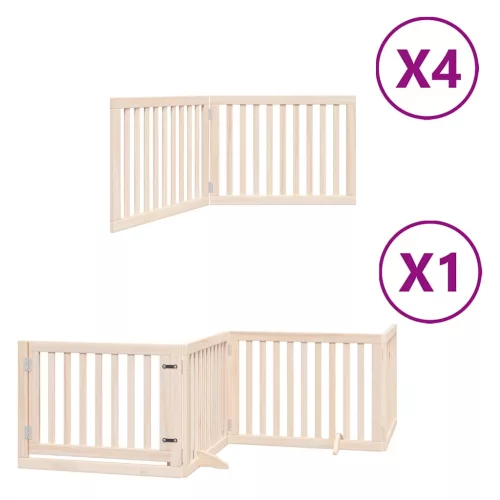 Nyárfa 12 paneles összecsukható kutyakapu ajtóval 960 cm