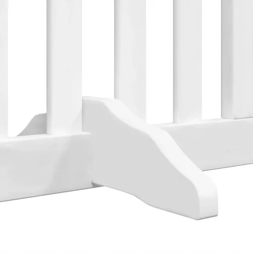 Fehér nyárfa 8 paneles összecsukható kutyakapu ajtóval 640 cm