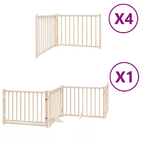 Nyárfa 12 paneles összecsukható kutyakapu ajtóval 960 cm