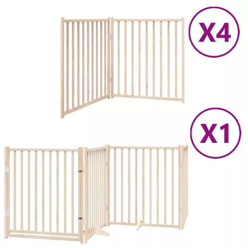 Nyárfa 12 paneles összecsukható kutyakapu ajtóval 960 cm