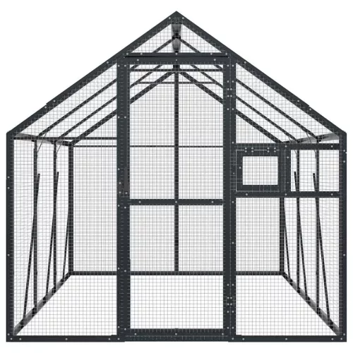 Antracit alumínium madárház 1,79 x 3 x 1,85 m