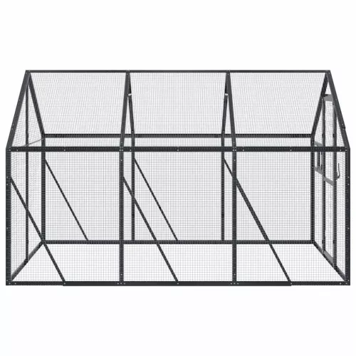 Antracit alumínium madárház 1,79 x 3 x 1,85 m