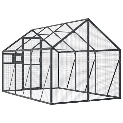Antracit alumínium madárház 1,79 x 3 x 1,85 m