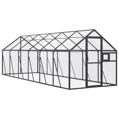 Antracit alumínium madárház 1,79 x 6 x 1,85 m