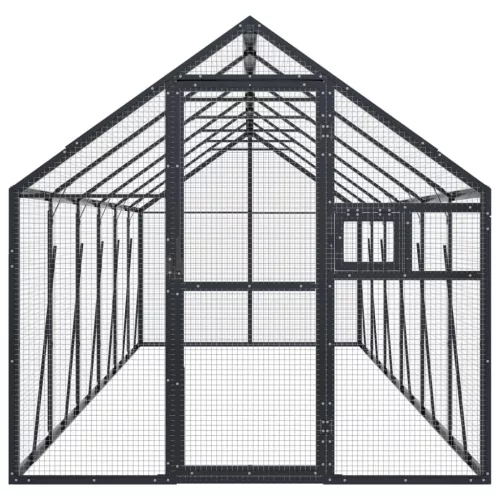 Antracit alumínium madárház 1,79 x 6 x 1,85 m