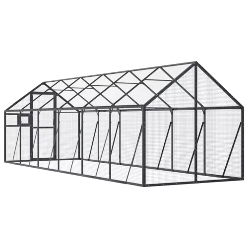 Antracit alumínium madárház 1,79 x 6 x 1,85 m