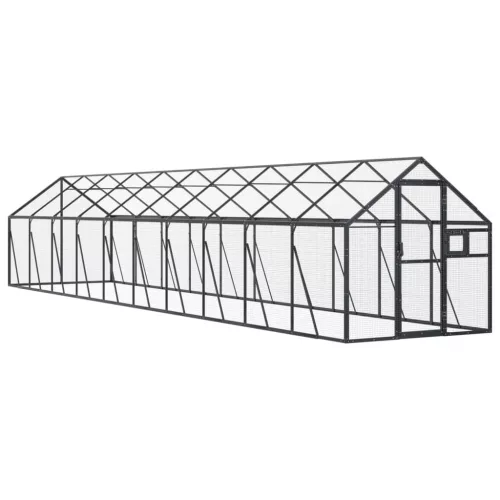 Antracit alumínium madárház 1,79 x 10 x 1,85 m