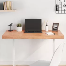   Világosbarna kezelt tömör tölgyfa asztallap 100x60x(2-6) cm