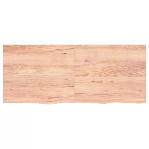 Világosbarna kezelt tömör tölgyfa asztallap 120x50x(2-4) cm