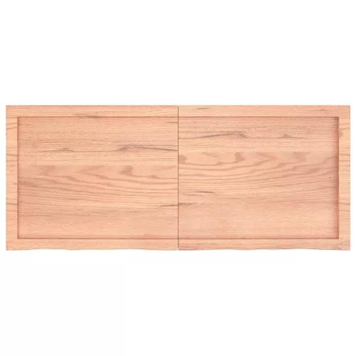 Világosbarna kezelt tömör tölgyfa asztallap 120x50x(2-4) cm