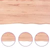 Világosbarna kezelt tömör tölgyfa asztallap 120x50x(2-4) cm