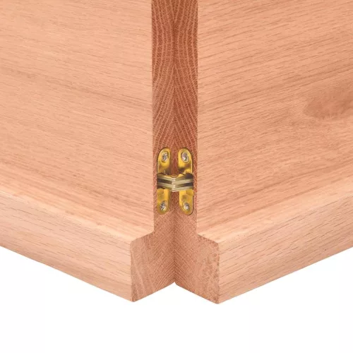 Világosbarna kezelt tömör tölgyfa asztallap 120x50x(2-4) cm