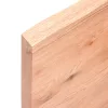 Világosbarna kezelt tömör tölgyfa asztallap 120x50x(2-4) cm