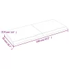 Világosbarna kezelt tömör tölgyfa asztallap 120x50x(2-4) cm