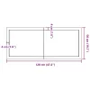 Világosbarna kezelt tömör tölgyfa asztallap 120x50x(2-4) cm
