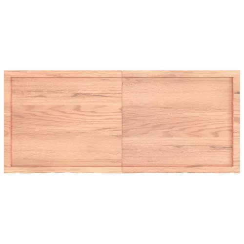 Világosbarna kezelt tömör tölgyfa asztallap 140x60x(2-6) cm