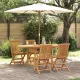 Kert étkező szett 5 pcs Barna 160 x 80 x 75 cm Tömör tíkfa