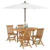 Kert étkező szett 5 pcs Barna 160 x 80 x 75 cm Tömör tíkfa