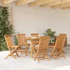Kert étkező szett 7 pcs Barna 160 x 80 x 75 cm Tömör tíkfa