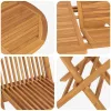 Kert étkező szett 7 pcs Barna 160 x 80 x 75 cm Tömör tíkfa