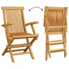 Kert étkező szett 7 pcs Barna 160 x 80 x 75 cm Tömör tíkfa