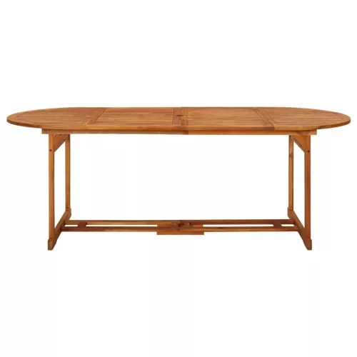 Tömör akácfa kerti étkezőasztal 220 x 90 x 75 cm