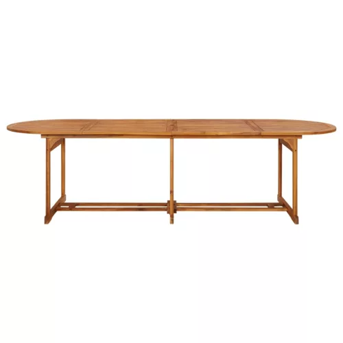 Tömör akácfa kerti étkezőasztal 280 x 90 x 75 cm
