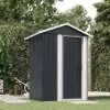 Antracitszürke horganyzott acél kerti fészer 126x97,5x177 cm