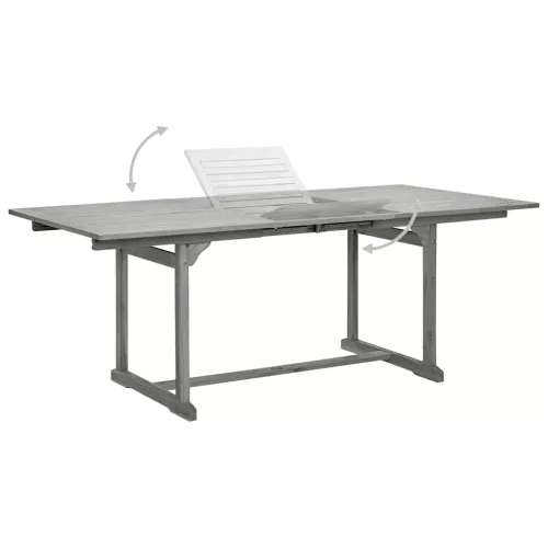 Tömör akácfa kerti étkezőasztal (150-200) x 100 x 75 cm