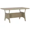 Szürke polyrattan kerti asztal 120 x 70 x 66 cm