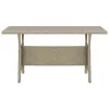 Szürke polyrattan kerti asztal 120 x 70 x 66 cm