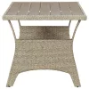 Szürke polyrattan kerti asztal 120 x 70 x 66 cm