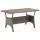 Szürke polyrattan kerti asztal 120 x 70 x 66 cm