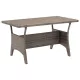 Szürke polyrattan kerti asztal 120 x 70 x 66 cm