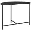 Fekete polyrattan kerti asztal 100 x 50 x 75 cm