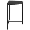Fekete polyrattan kerti asztal 100 x 50 x 75 cm