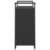 Fekete polyrattan bárkocsi fiókkal 100 x 45 x 97 cm