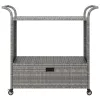 Szürke polyrattan bárkocsi fiókkal 100 x 45 x 97 cm