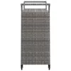 Szürke polyrattan bárkocsi fiókkal 100 x 45 x 97 cm