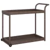 Barna polyrattan bárkocsi 100 x 45 x 83 cm