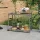 Szürke polyrattan bárkocsi 100 x 45 x 83 cm