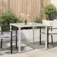 Fehér polyrattan és edzett üveg kerti asztal 90 x 90 x 75 cm